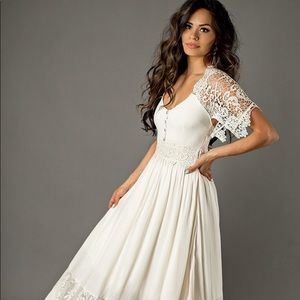 Joyfolie Lace Cream Anna Dress